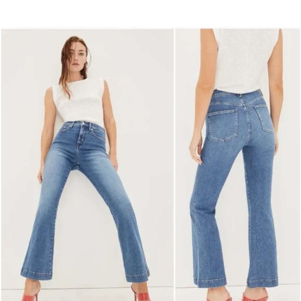Veronica Beard Carson Ankle Flare High Rise Denim
